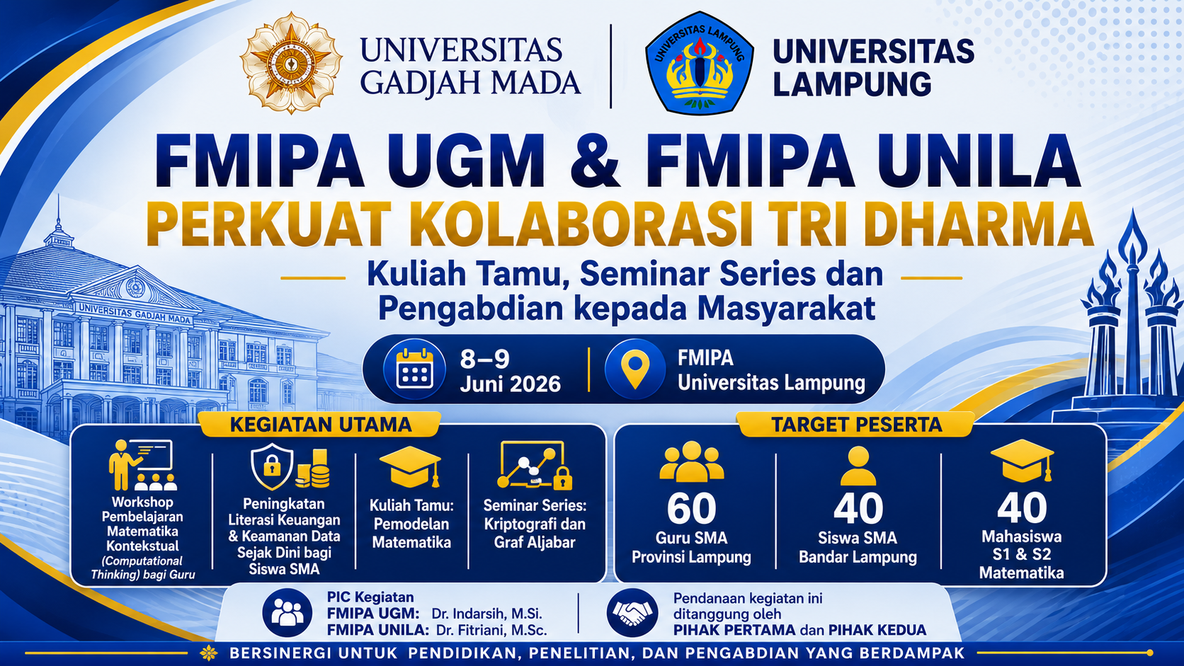 Gambar berita: FMIPA UGM dan FMIPA UNILA Perkuat Kolaborasi Tri Dharma melalui Kuliah Tamu, Seminar Series, dan Pengabdian kepada Masyarakat